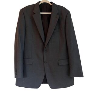 Lauren Ralph Lauren Mens Charcoal Gray 100% Wool 2 Button Blazer Jacket Size 44L